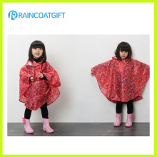 Auf der ganzen Logo gedruckt Girl′s Polyester Regen Poncho Rpy-016